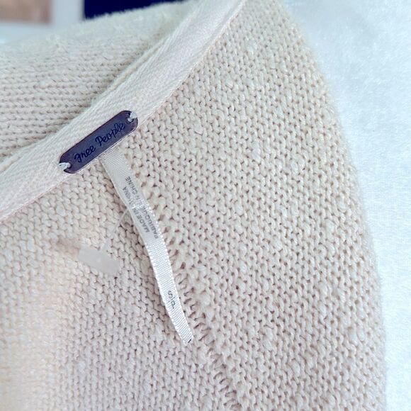 Free People Soul Sister Long Cardigan Cotton Neutral Earthy Boho Safari Beachy S - Picture 8 of 9